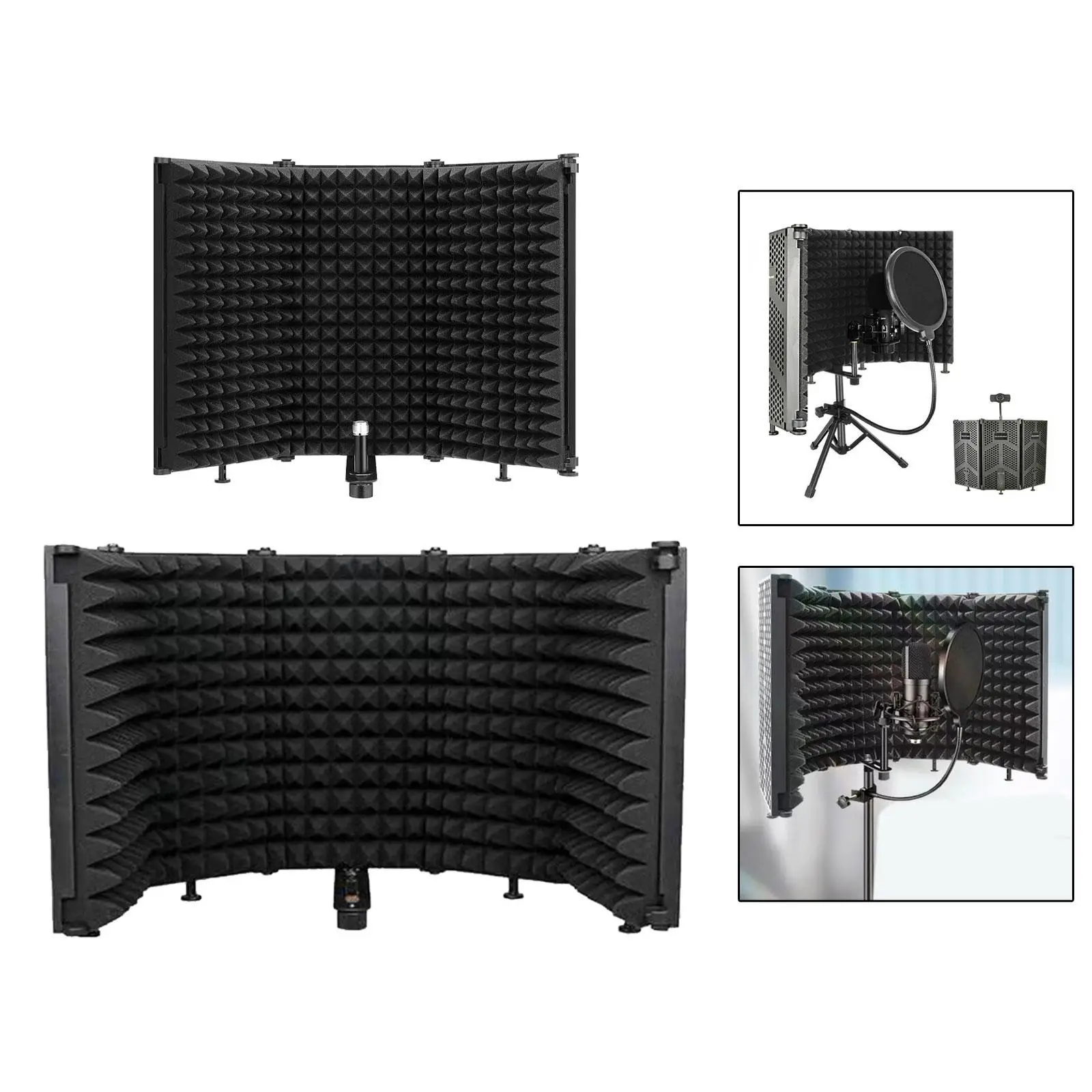 

Экран для микрофона звукоизоляция, регулируемая для ежедневного использования, студийная запись