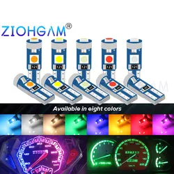 ZIOHGAM 10Pcs T5 73 74 17 37 2721 17 Led Bulb W3W Dashboard Instrument Interior Plate Panel Indicator Auto Car Light Signal Lamp