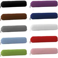 Solid Color Long Cylindrical Pillowcase Removable Washable Bedroom Neck Bolster Pillowslip Household Durable Pillow Case 2