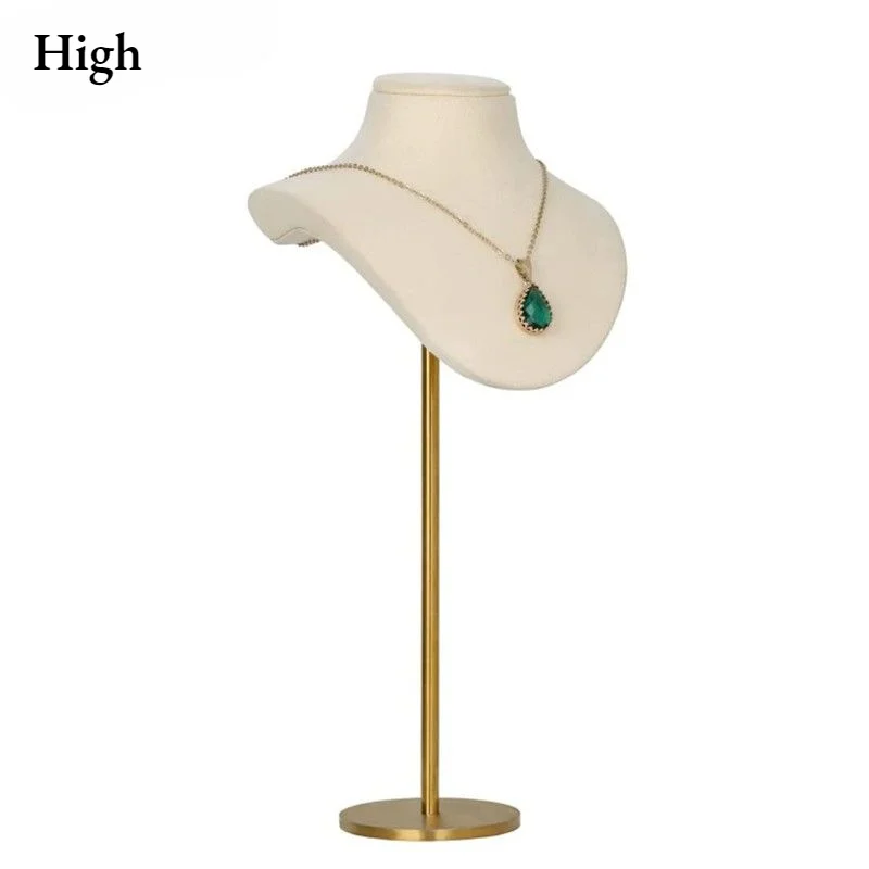 

Bamboo Necklace Display Chain Bust Stand Holder For Show Jewelry Organizer Model