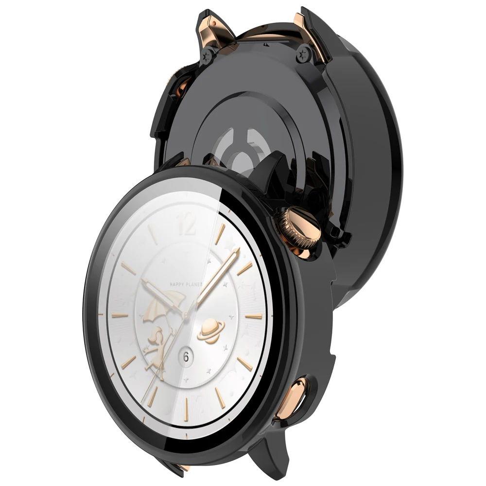 Enhanced Smartwatch Protective Tempered Glass Screen & Hard Shell Cover 43mm