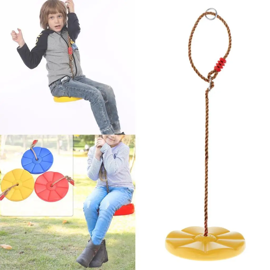 with Platform, Disc Swing Seat Octagonal Petals Shape for Backyard Playground,