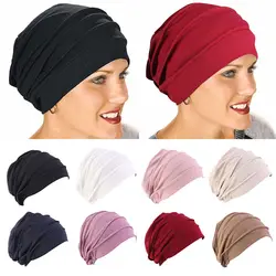 Beanies Hair Loss Headscarf Women Turban Hat Chemo Hat Head Wrap Muslim Hijabs