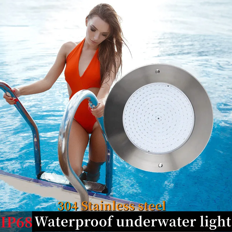 

Светодиодный ультратонкий бассейн ac12vиз нержавеющей стали, Телефон IP68, настенный RGB подводный телефон/горячая пружина, наружное освещение для бассейна