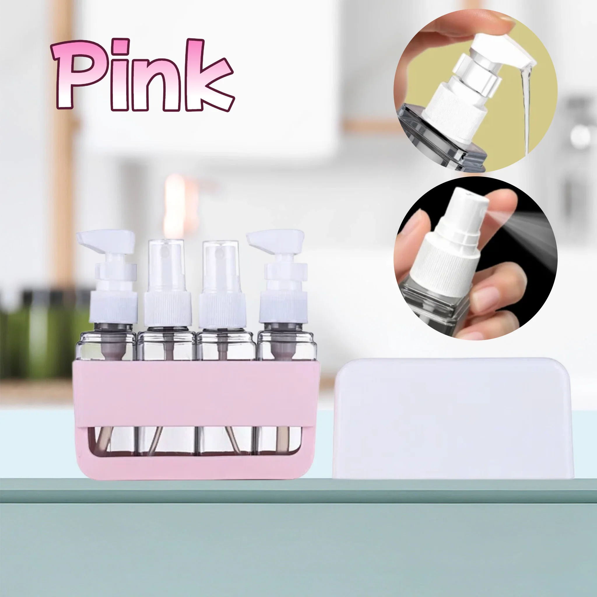 Multi-Function Minimalist Travel Dispenser with Labels