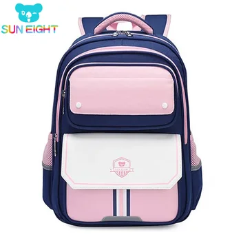 SUN EIGHT Oxford Primary School Bags New Boy Backpack For Kids 6 Bright Colors Zippers Rucksack 1