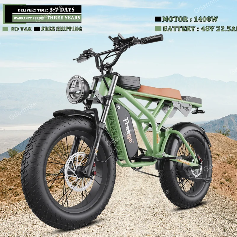 E Bike Range 100Km 1400W Motore 48 V22.5 Ah Batteria Moto Elettrica Bicicletta Elettrica 20*4.0 Pollici Fat Tire Bici Elettrica