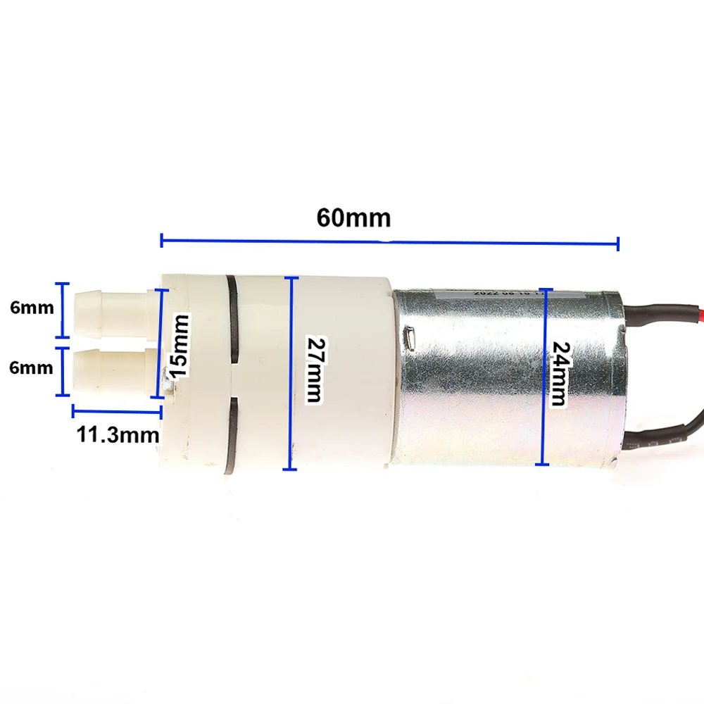 High-Flow Mini Water Pump with Self-Priming Diaphragm and Carbon Brush