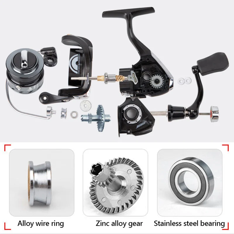 6.0:1 Fishing Spinning Reel 5+1 Stainless BB Powerful Spool Ball Grip Fishing Reel Saltwater Fresh For Carp Fishing Reel XA337Q