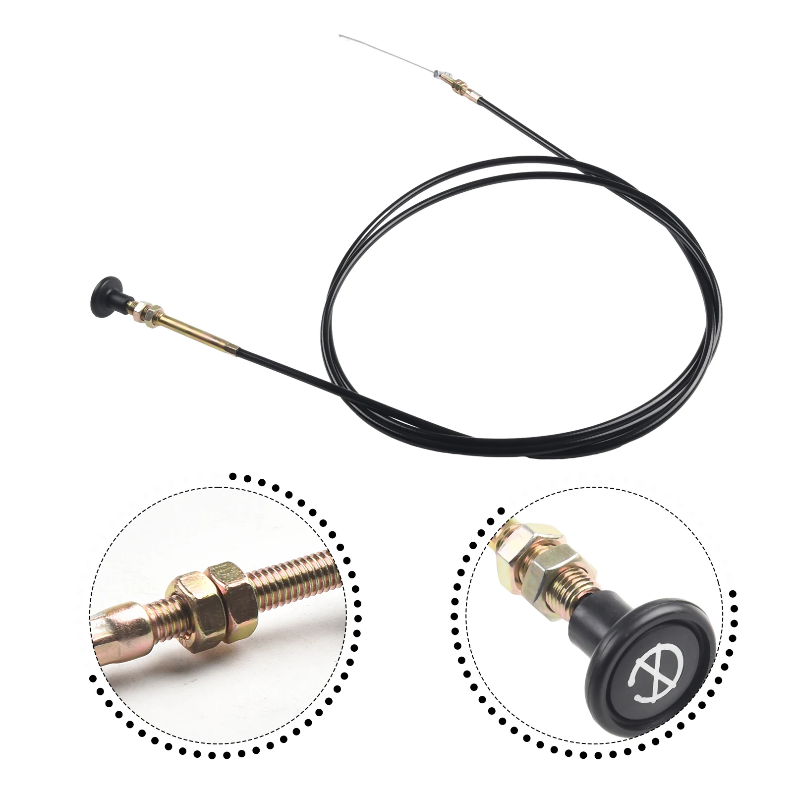 2-5m Stop Choke Bowden Cable 6mm/10mm Cars Commercial Control Bonnet Engine Flameout Line Fuel Throttle Trucks