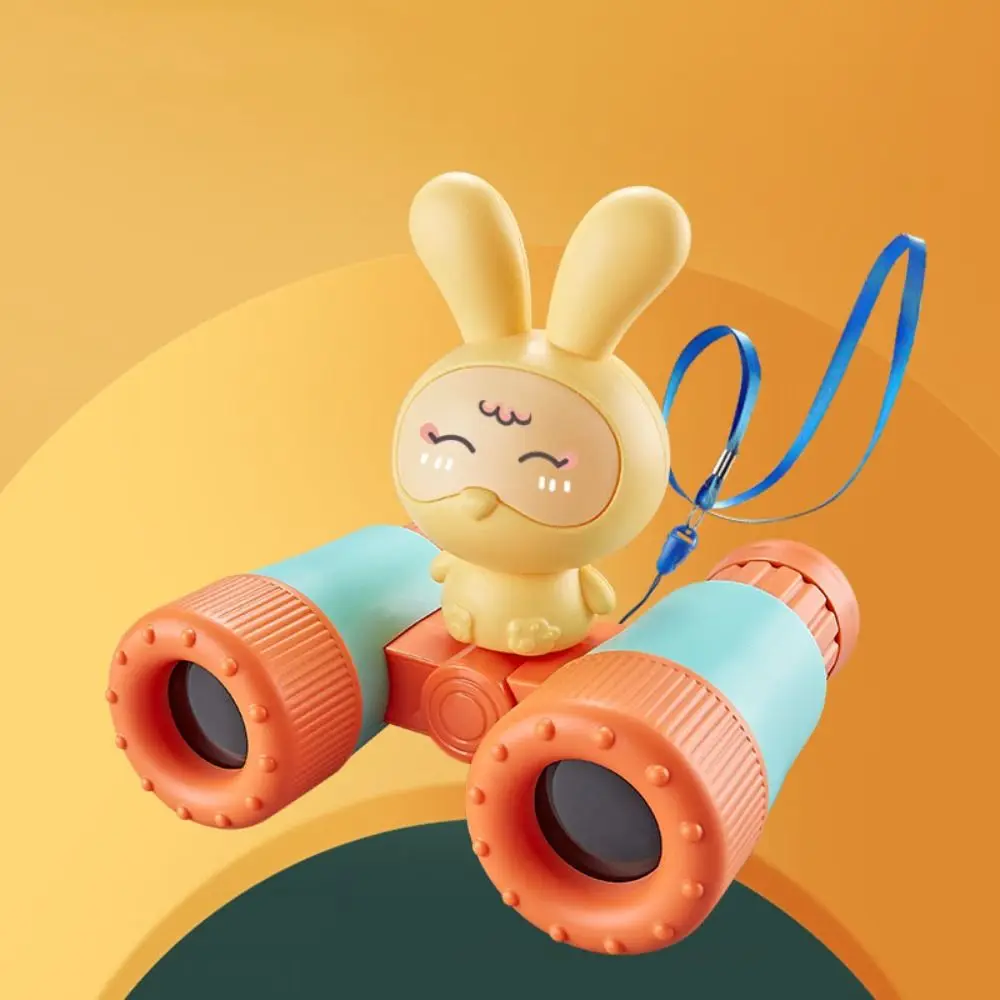 Removable Children Binocular Telescopes with A Whistle Science Exploration Rabbit Telescopes Plastic Cartoon Children Telescope