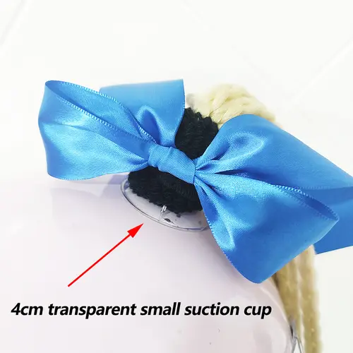 2pcs Quality Braids For Motorcycle Helmet Ponytail Sucker Braids Wig For Woman Helmet Decor Ears Twist Accessories 164 Colors - Image 2