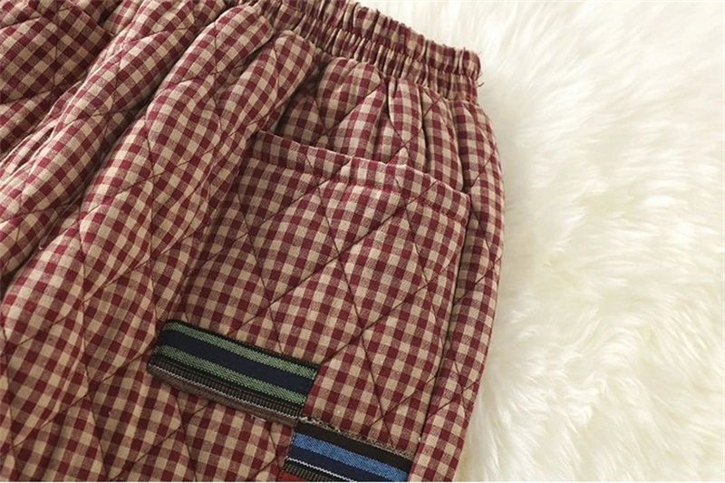 Middle Aged Mother Women's Winter Warm Pants 2024 Elegant Cotton-Padded Pants Loose Harem Pants Female Retro Casual Trousers