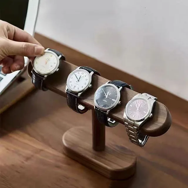 Walnut Watch Bracket Display Holder Jewelry Bracket Chain Anklets Hanger Stand Racks Organizer For Counter Shows Shop Selling 1