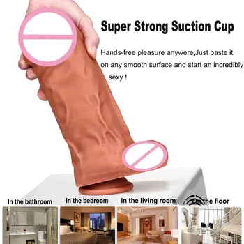 Giant Silicone Huge Dildo Realistic Dildos With Suction Cup Big Penis Dick for Women Masturbator Erotic G Point Adult Sex Toys 5