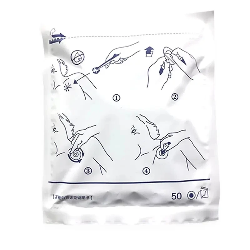 ECG electrode patch medical disposable ECG accessories non-woven electrode pad adhesive circular patch