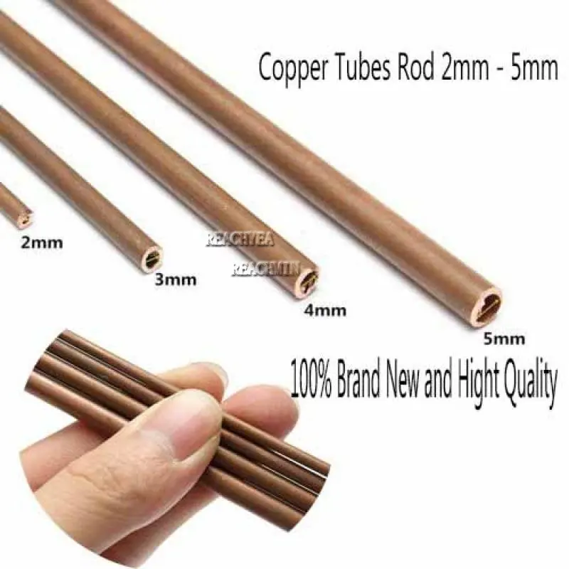 1PCS 300mm 길이 고품질 구리 튜브 배관 파이프/튜브 diy로드 2mm - 5mm 내경