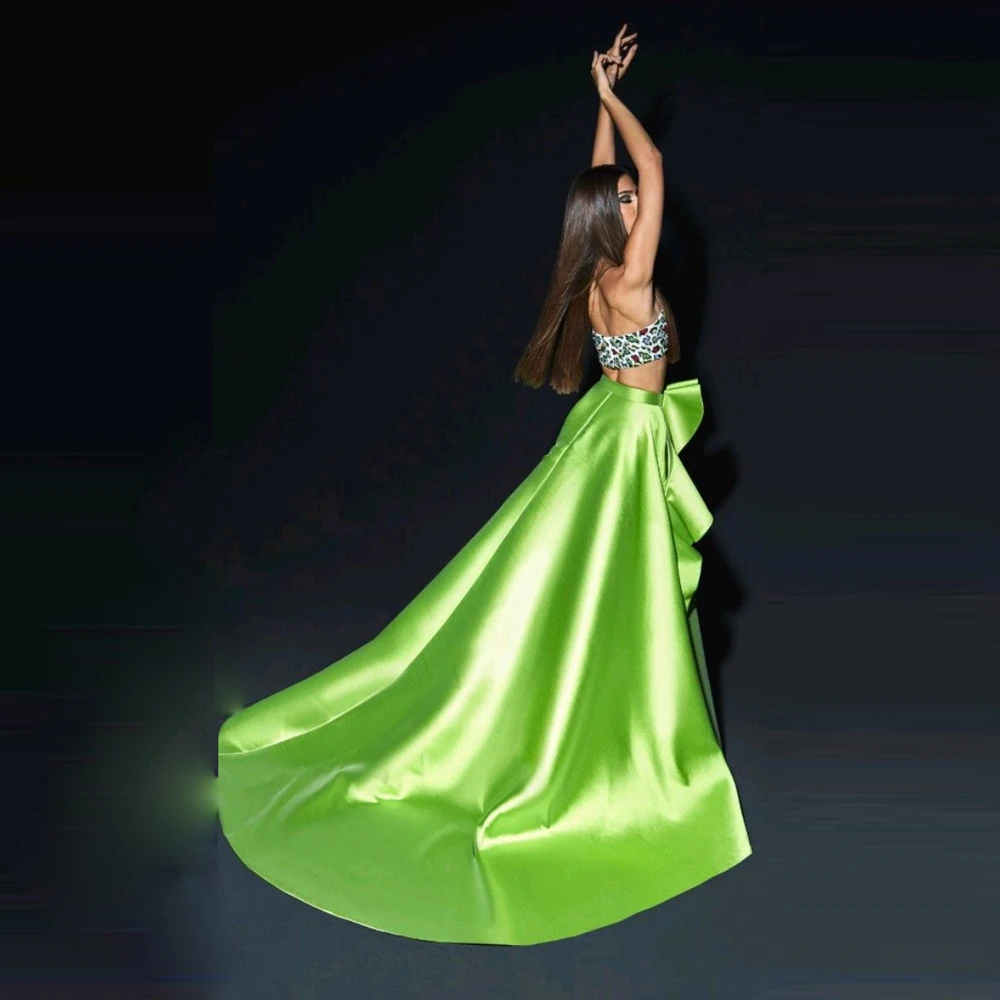 bright-green-satin-skirt-high-waist-ruffles-long-women-skirts-women-clothes-birthday-formal-wear-for-photoshoots