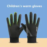 Winter Gloves Kids Winter Warm Water-resistant Touchscreen Sports Gloves with Thick Plush Lining for Cold Weather Cycling Gloves 2