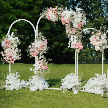 Set of 3 Metal Wedding Arch, Balloon Arch Backdrop Arch Stand for Wedding, Bridal, Garden, Yard, Indoor Outdoor Party Decoration 1