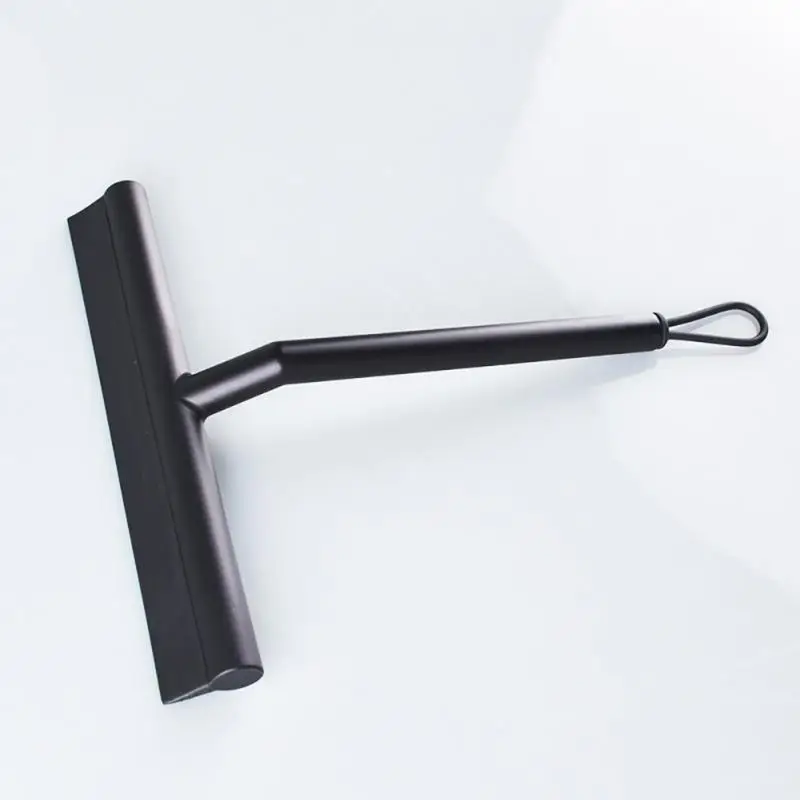 Shower Squeegee Glass Clean Scraper Washing Wiper Hanger Floor Window Cleaning Household Water Wall Hanging Mirror with Handle