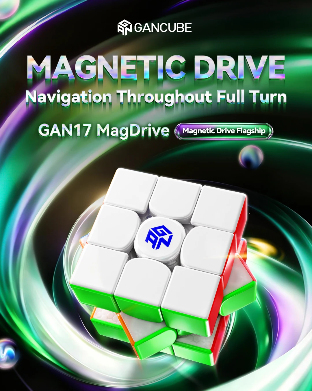 GAN17 MagDrive UV 3x3x3 Cube Magnetic Speed Puzzle Toy Stickerless Kid Gift Cubo Magico 1