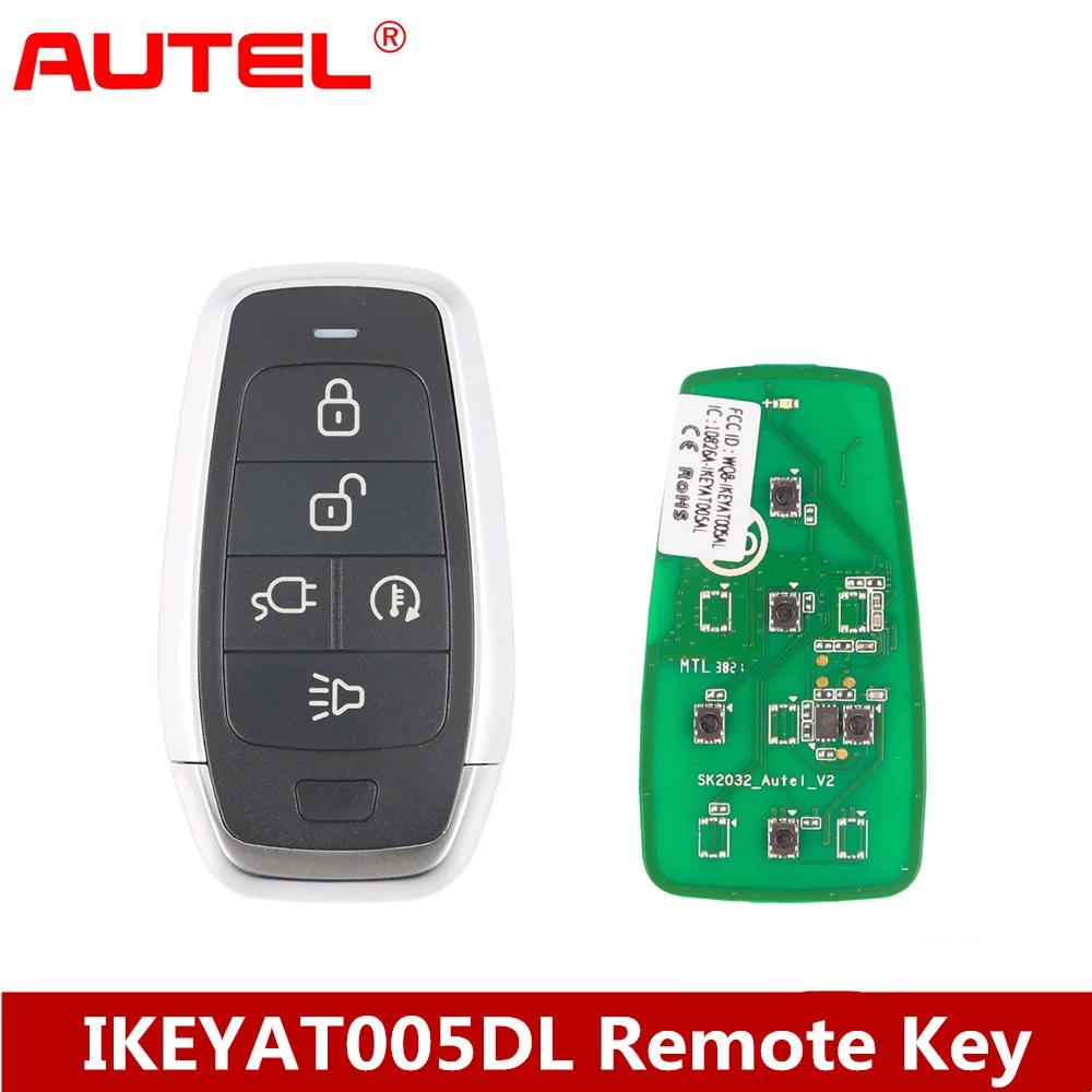 

Стандартный стиль AUTEL MAXIIM IKEY IKEYAT005DL, 5 кнопок, независимый смарт-ключ (зарядка EV/удаленный запуск)