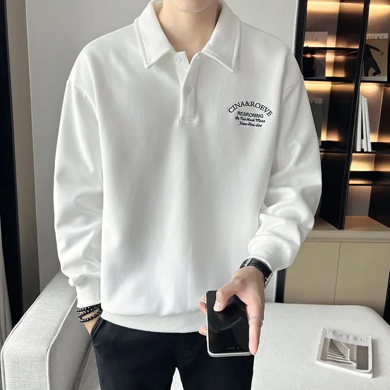 

Men's Clothing Buttoned Embroidered Top Sweatshirts Polo T Shirt for Man Xl Aesthetic with Free Shipping Polyester Quotes Emo A