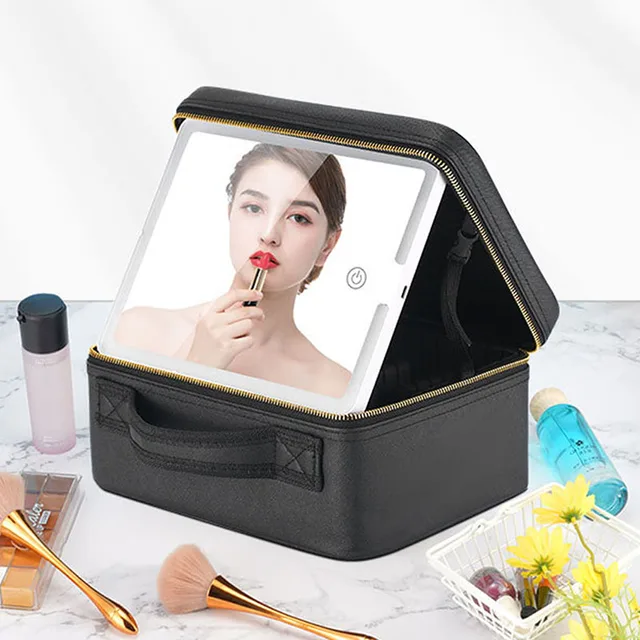 Smart LED Cosmetic Case With Mirror