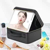 Smart LED Cosmetic Case With Mirror Travel Makeup Bag Large Capacity Female Beautician Skincare Product Makeup Case For Women 5