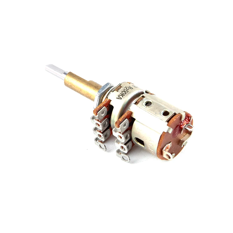 16type Double Shaft Potentiometer With Switch A50K B50K Shaft Length 30mm