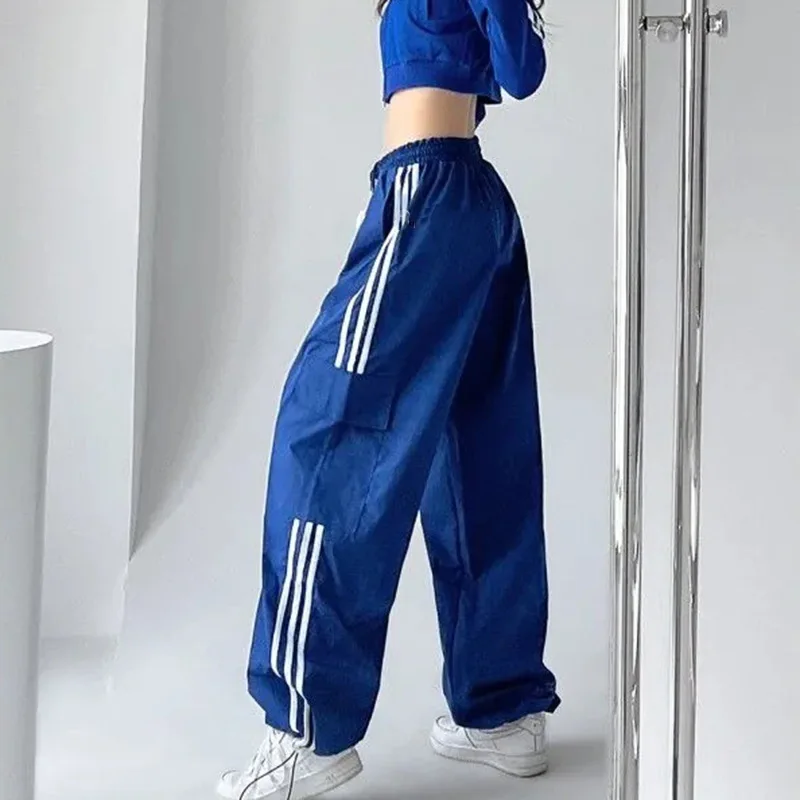 

Women Fashion Baggy Cargo Pants Hip Hop Streetwear Harajuku Bigsize Overall Loose Streetwear Joggers Y2K Trousers Pants