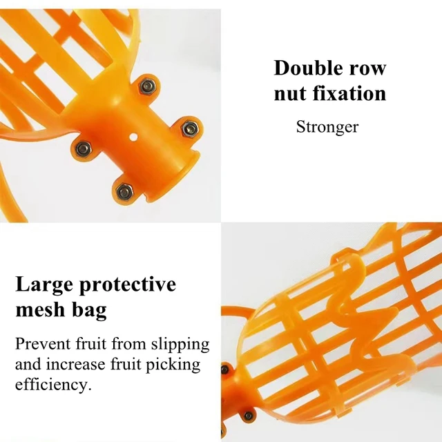 Műanyag Gyümölcsválasztó Szerszám Head Hear Teljesítmények Loquat Bayberry Friftikai Szórak Kerti Kosár Szedőkészletek - Image 4
