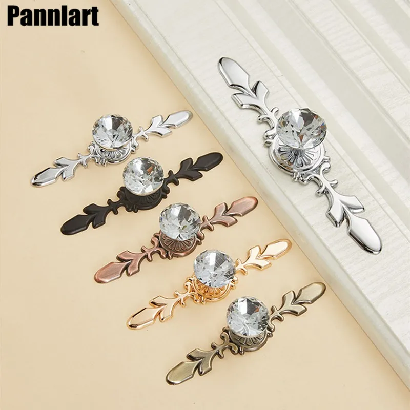 Pannlart 1 шт. винтажные прозрачные ручки для ящиков прозрачная ручка мебели шкафа