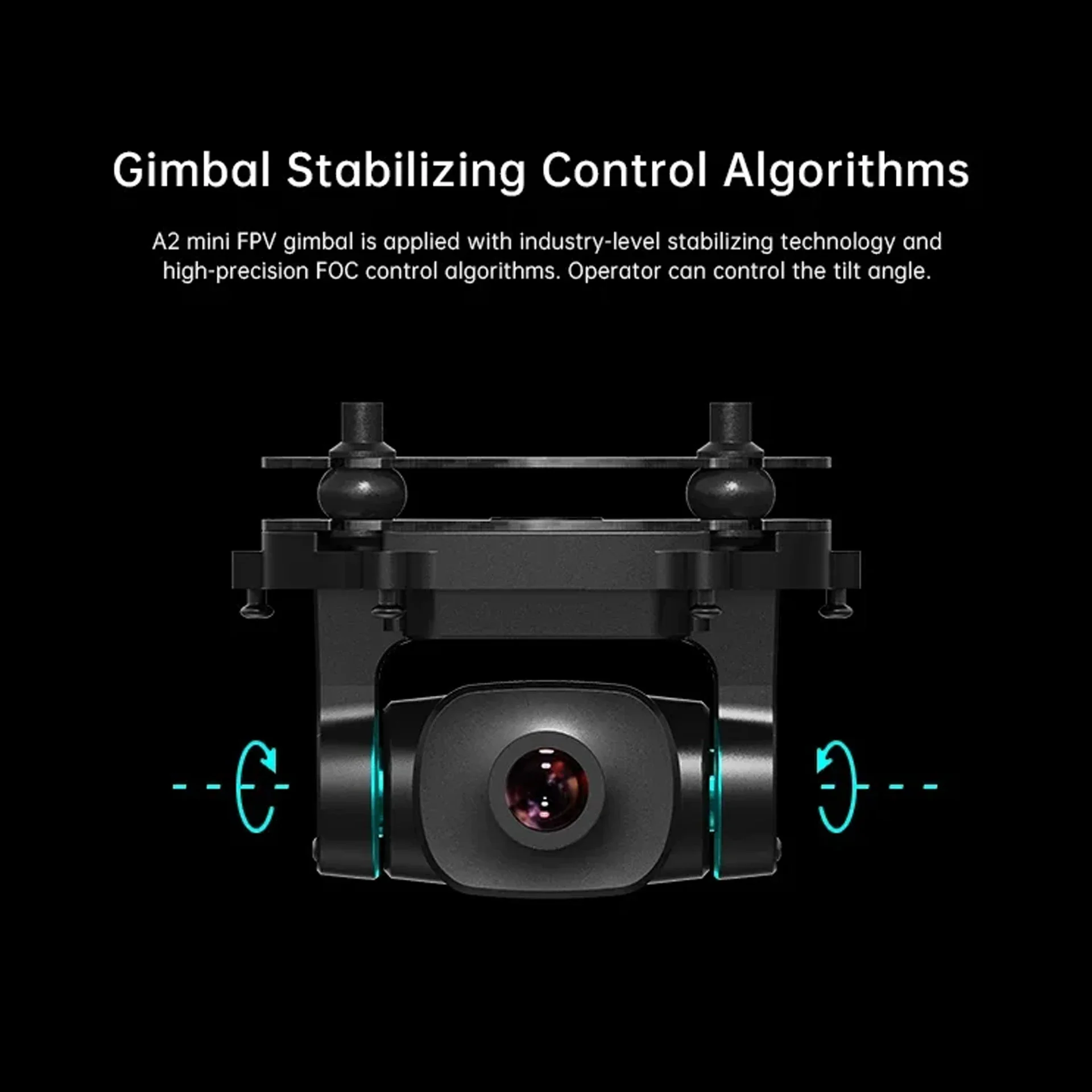 Caméra 1080p Starlight du stabilisateur FPV SIYI A2 mini, avec son boîtier étanche IP67, en environnement extérieur.