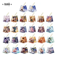 Sunsyea Genshin Impact Official Merch miHoYo Original Authentic Theme Series Double Acrylic Keychain Zhongli Xiao Raiden