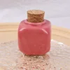 ANGNYA Pink Nail Art Ceramic Cork Bottle Crystal Nail Liquid Cups Nail Art Acrylic Glass Dappen Dish Liquid Powder Container 3