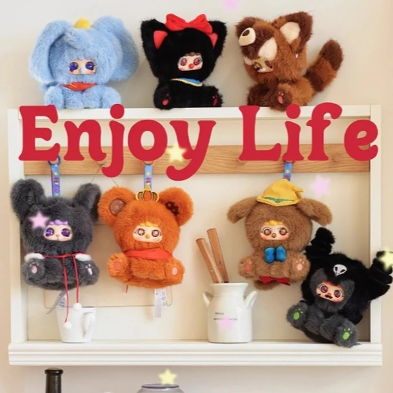 베이비 쓰리 카와이 미고 동화 수수께끼 시리즈 비닐 페이스 블라인드 박스 장식품 백팩 펜던트 키체인 컬렉션 서프라이즈 선물