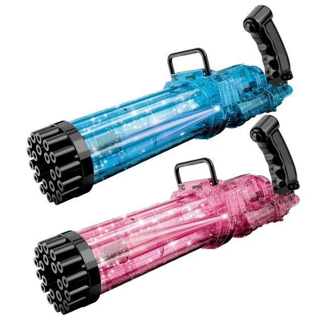 Gatling Bubble Gun Toys for Kids, fabricante de bolhas automáticas