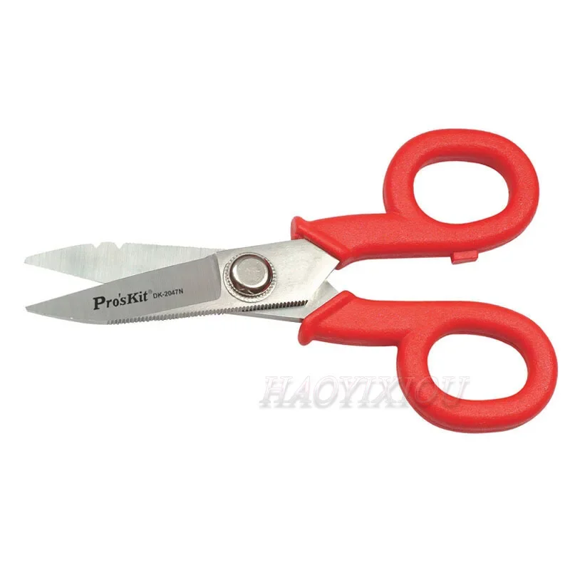 Pro'sKit DK-2047N 5.5" Multi-Function Electrical Cable Stripping Knife Scissors Household Electrician Scissors Shearing Cut line 5