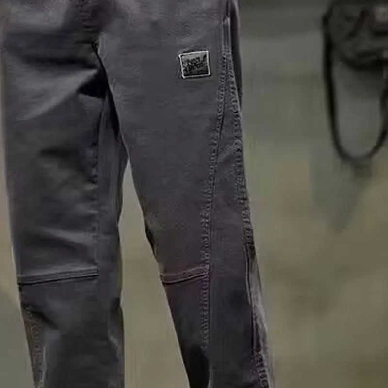 Autumn Winter KPOP Fashion Style Harajuku Slim Fit Cargo Pants Loose Sport All Match Thick Casual Pants Solid Pockets Leggings