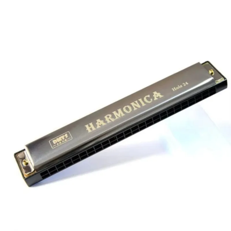 Portable 24 Hole Professional Metal Harmonica Suitable for Beginners, Comes with Case - Student Starter Kit, Children's Gift