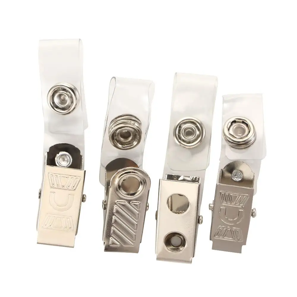 Anti Lost Key Tag Clips 10/20/50pcs 4 Styles Anti-lost Key Name Tag Lanyard Clips for ID Badge Card Holder