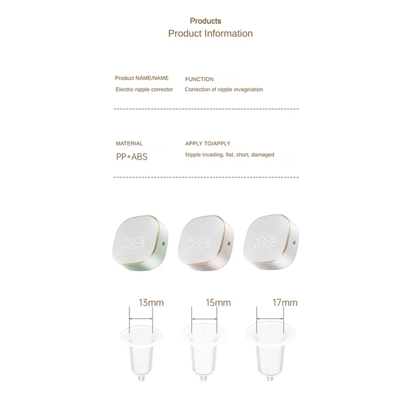 Electric Inverted Nipple Corrector Portable Niplette Correct Flat And Inverted Nipples With Ease To Help Breastfeeding Durable