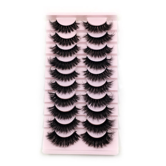 5/8/10/20 Pairs 3D Mink Lashes Natural False Eyelashes Dramatic Fluffy Soft Wispy Volume Cross Reusable Fake Eyelash  MaKeup