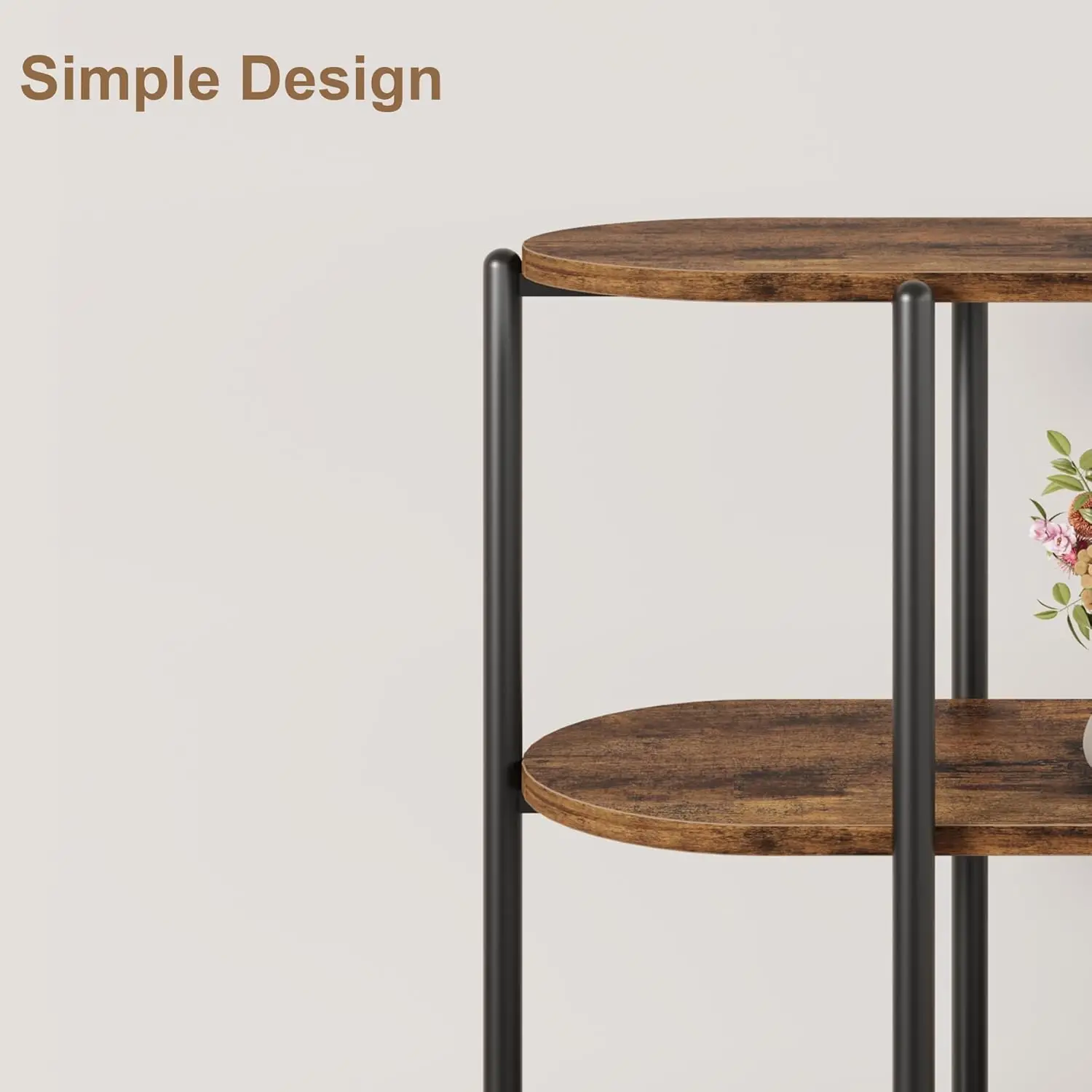 3 Tier Industrial Metal Sofa Table,Behind Couch Table, Entryway Console Table,Farmhouse Hallway Table for Entry,Living Room