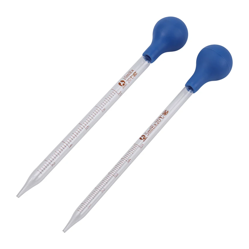 1PC Dropper Pipette Glass Scale Line Lab Dropper Measuring Dropping