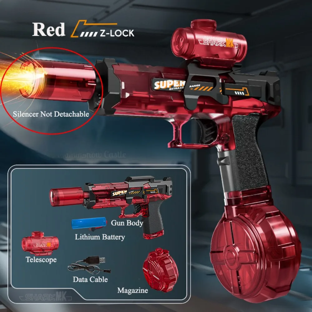Automatische uzi waterpistool met verlichte led geluiddemper_voghion.com