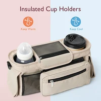 Sac de rangement pour poussette de bébé, sac suspendu de voyage de grande capacité, sac pour maman, porte-bouteille de téléphone, sacs à couches, accessoires de poussette pour bébé 2