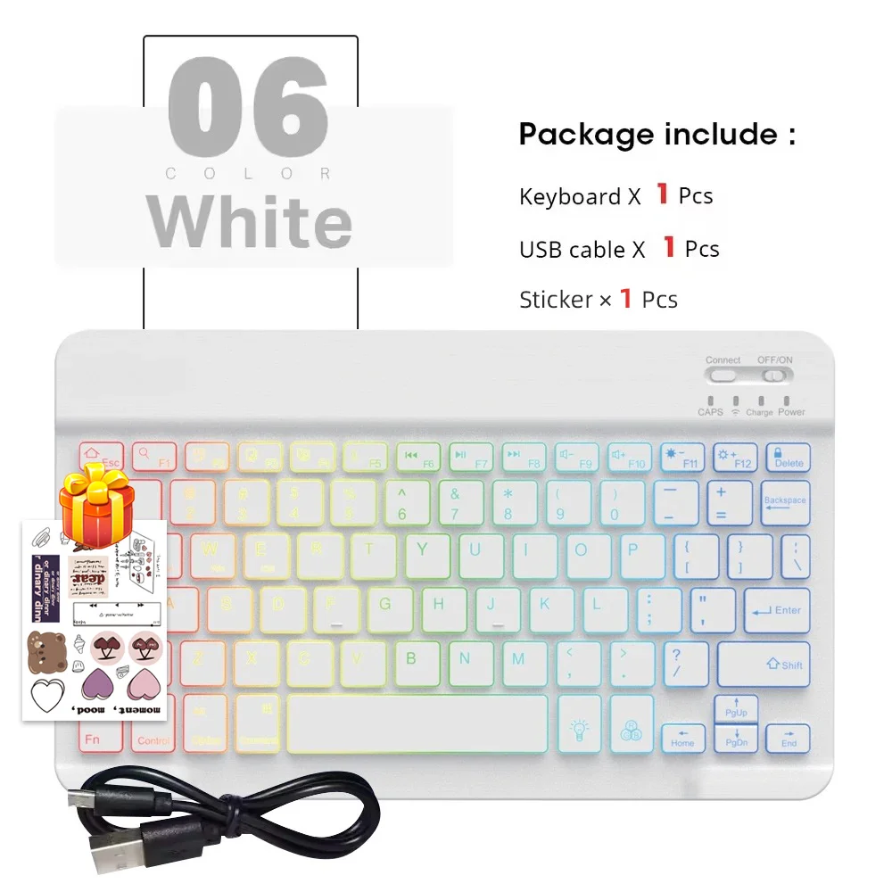 Enhanced Wireless Bluetooth Keyboard and Mouse for Tablets and Phones - Multi-Language Support